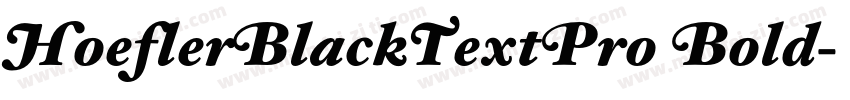 HoeflerBlackTextPro Bold字体转换